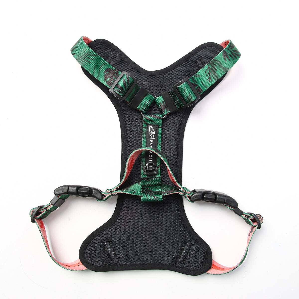 Szelki bezuciskowe dla psa lub kota "Welcome to the jungle" - Szerokość taśmy: 20mm, Rozmiar: S