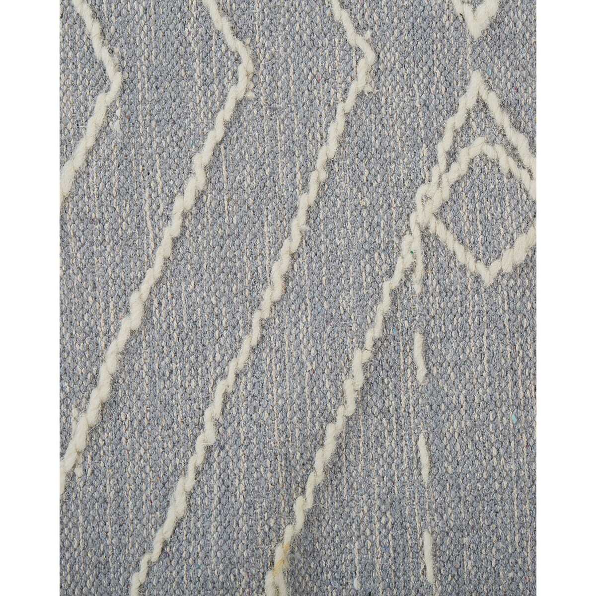 Dywan bawełniany 140 x 200 cm biało-szary KHENIFRA