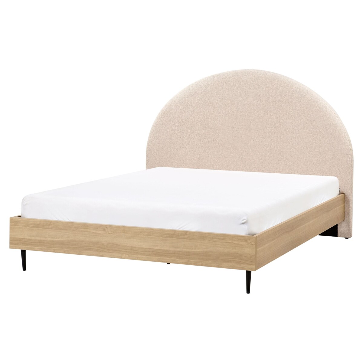 Łóżko Boucle MILLAY 160 x 200 cm Beżowy