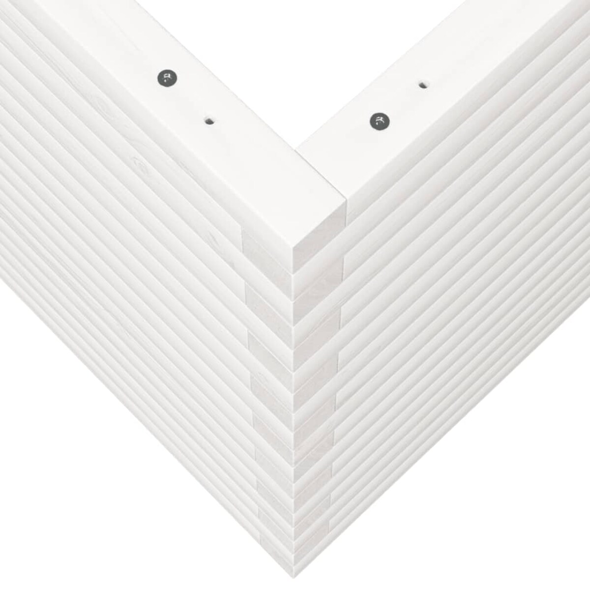 vidaXL Donica ogrodowa, biała, 70x70x68,5 cm, lite drewno sosnowe