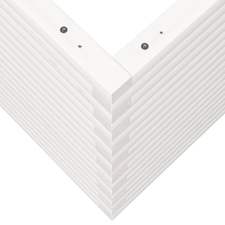 vidaXL Donica ogrodowa, biała, 70x70x68,5 cm, lite drewno sosnowe