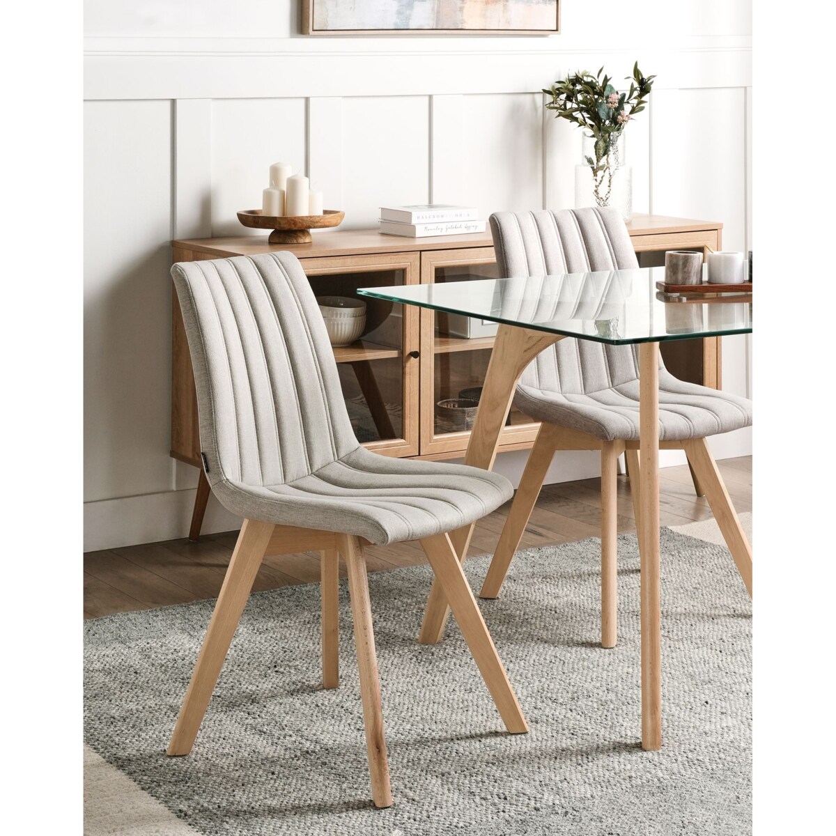 Zestaw 2 krzeseł do jadalni CALGARY II Jasnoszary