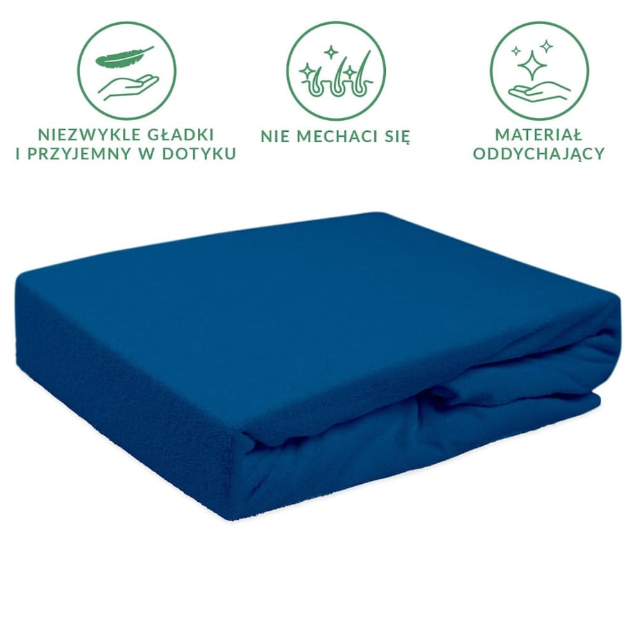 Prześcieradło frotte z gumką 180x200 kolor chaber