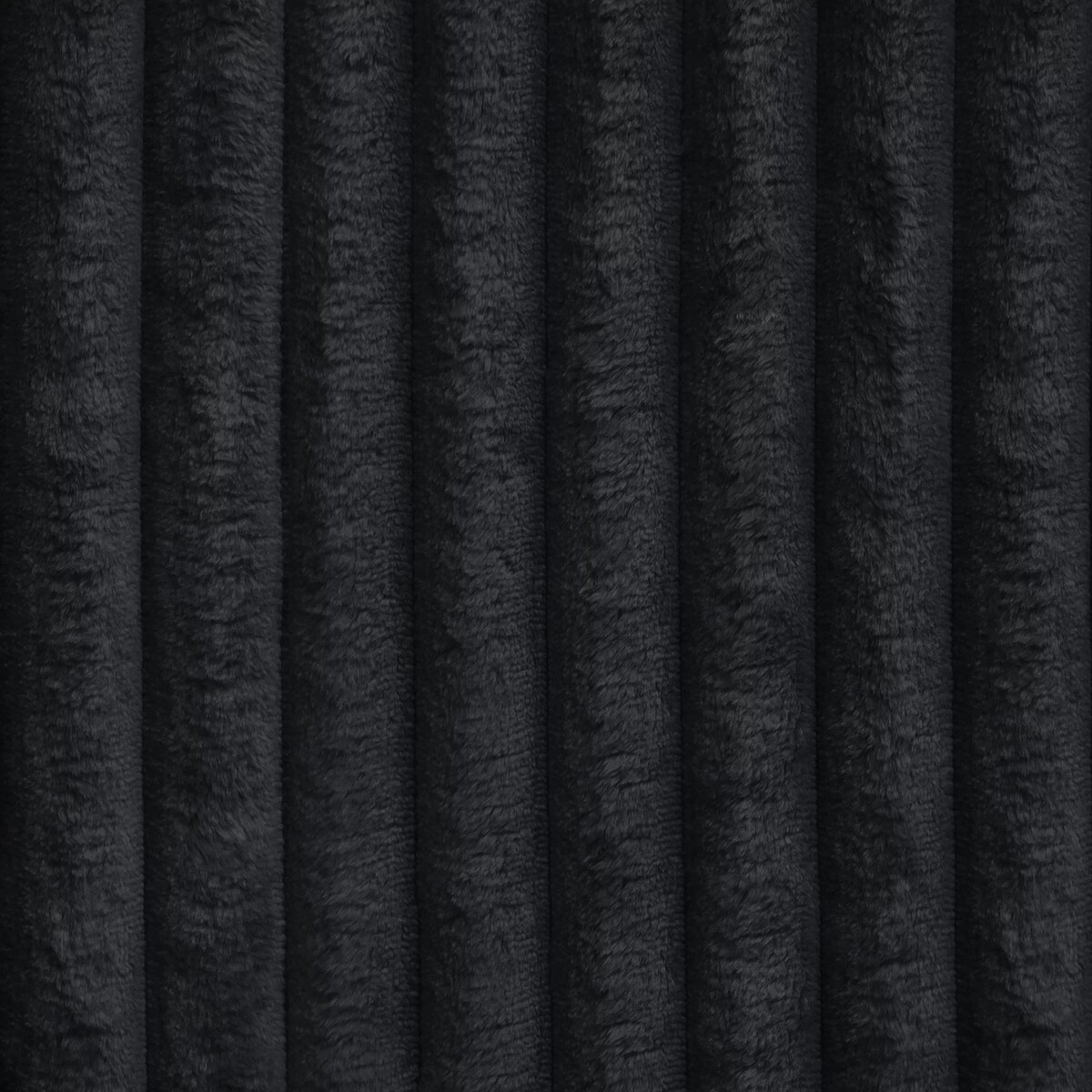 Stolik okrągły kawowy tapicerowany MIJA w tkaninie Tilia, czarny