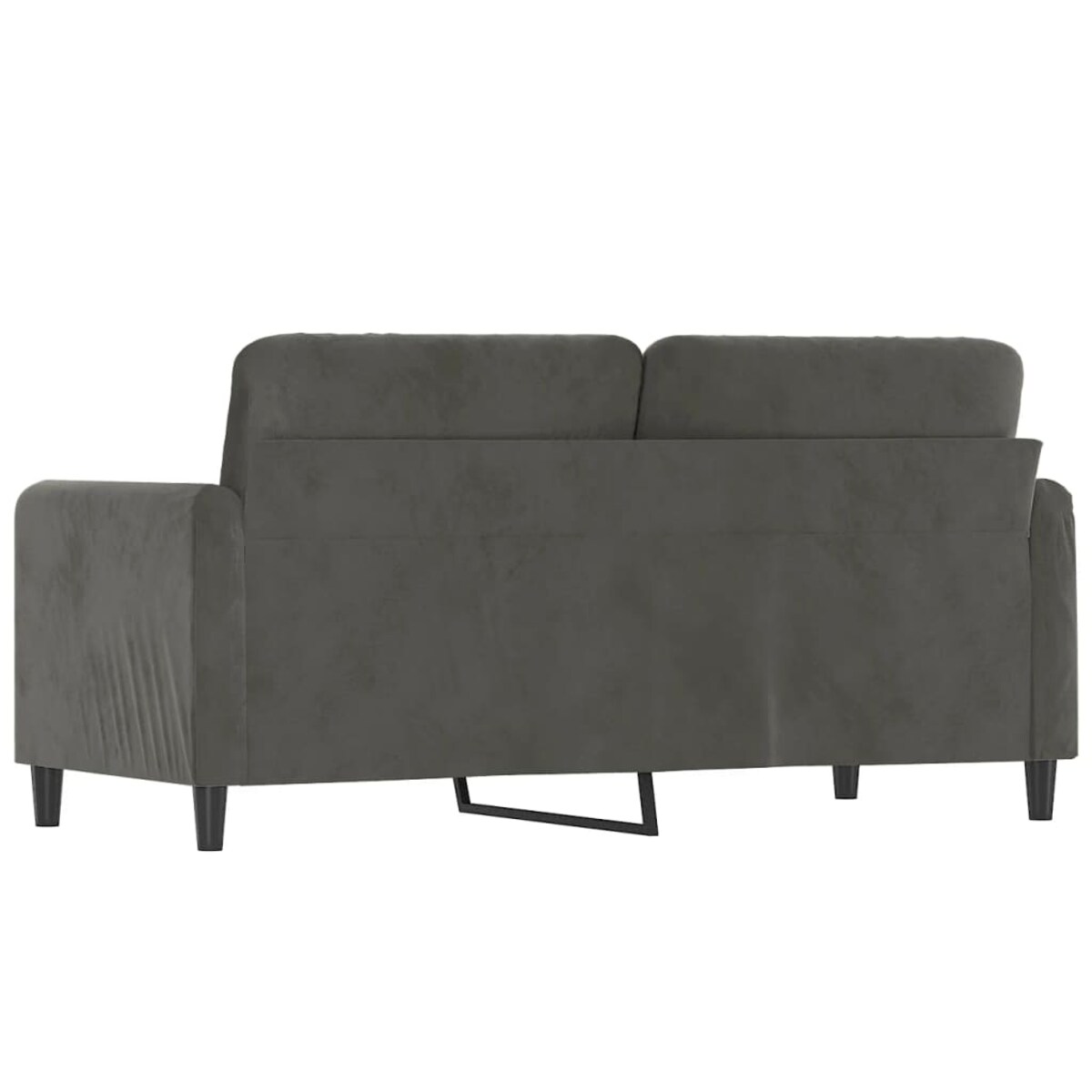 vidaXL Sofa 2-osobowa, ciemnoszary, 140 cm, tapicerowana aksamitem