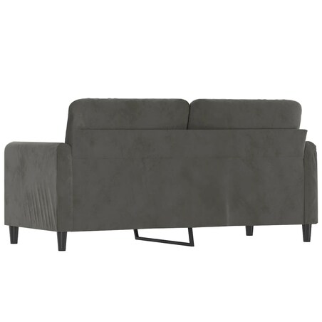 vidaXL Sofa 2-osobowa, ciemnoszary, 140 cm, tapicerowana aksamitem