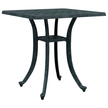 vidaXL Stolik ogrodowy, zielony, 53x53x53 cm, odlewane aluminium
