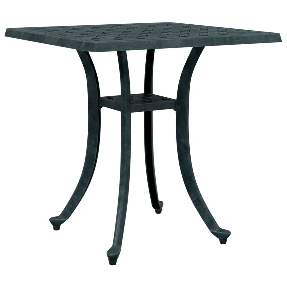 vidaXL Stolik ogrodowy, zielony, 53x53x53 cm, odlewane aluminium