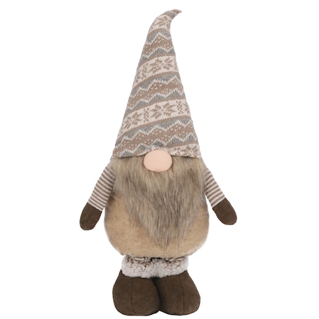 SKRZAT świąteczny KRASNAL gnom Mikołaj DUŻY BEŻOWY