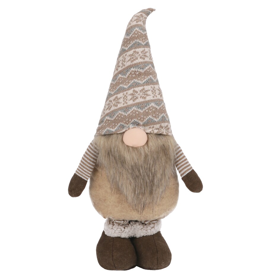 SKRZAT świąteczny KRASNAL gnom Mikołaj DUŻY BEŻOWY