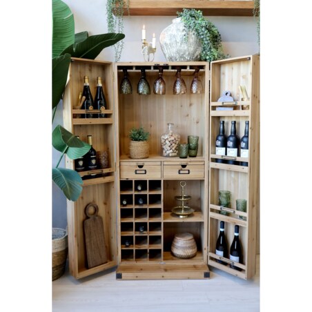 Komoda drewniana, barowa, postarzana 146,5x64,5x45