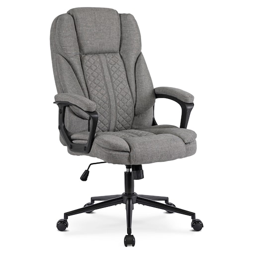 Fotel biurowy obrotowy ergonomiczny do biurka szary PHONIX