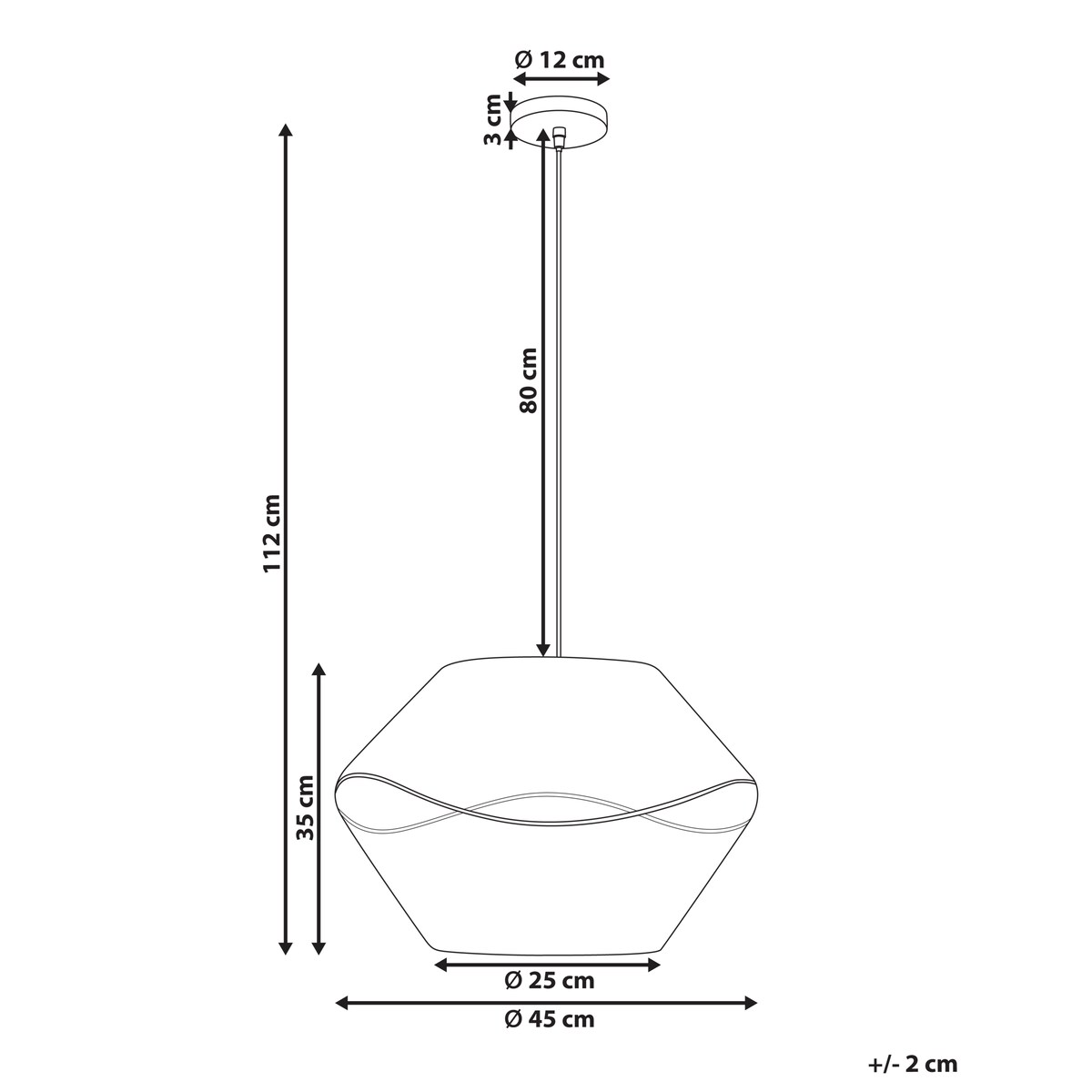 Lampa wisząca YAMBOU Papierowa plecionka Naturalny