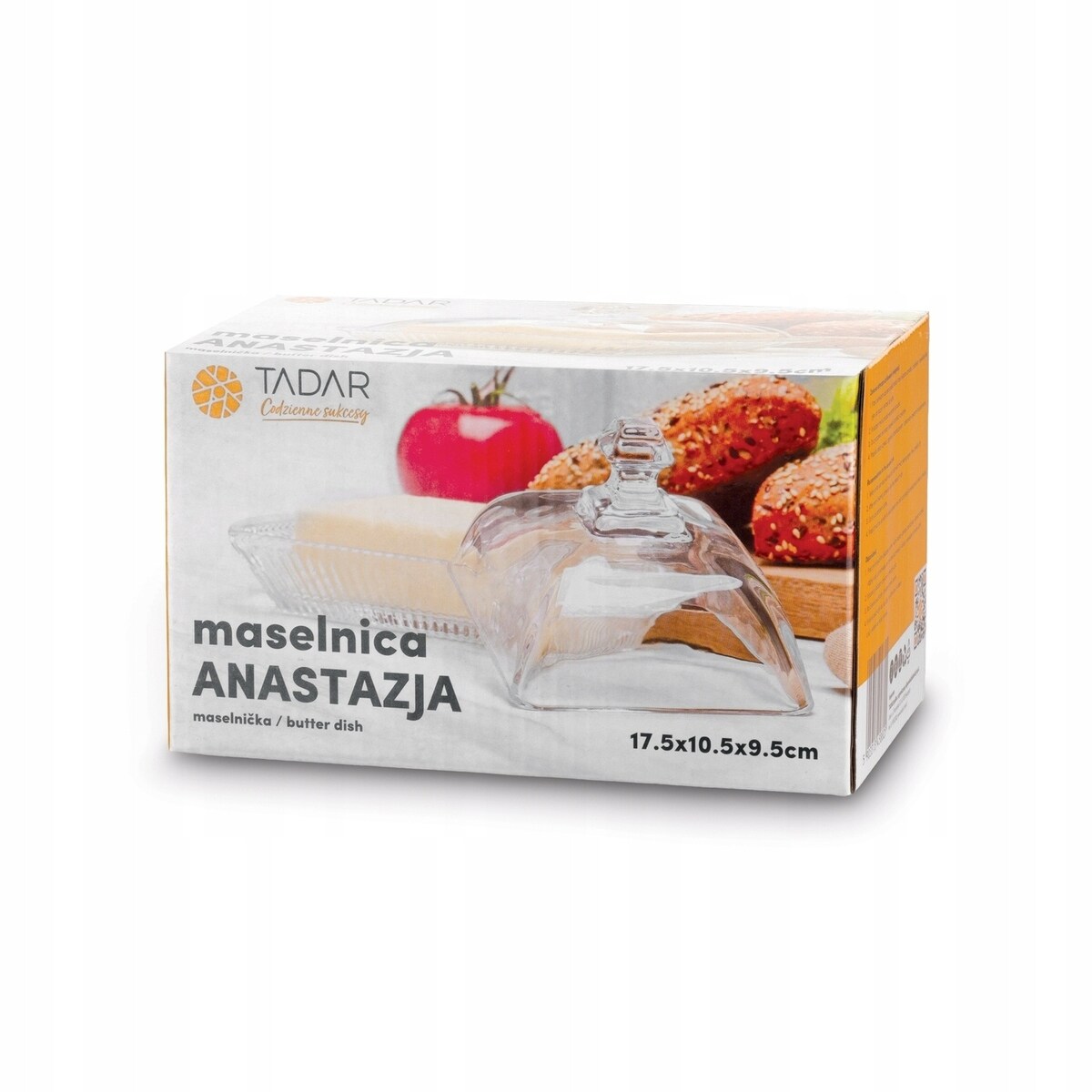 MASELNICZKA SZKLANA pojemnik na masło sery kuchenna maselnica