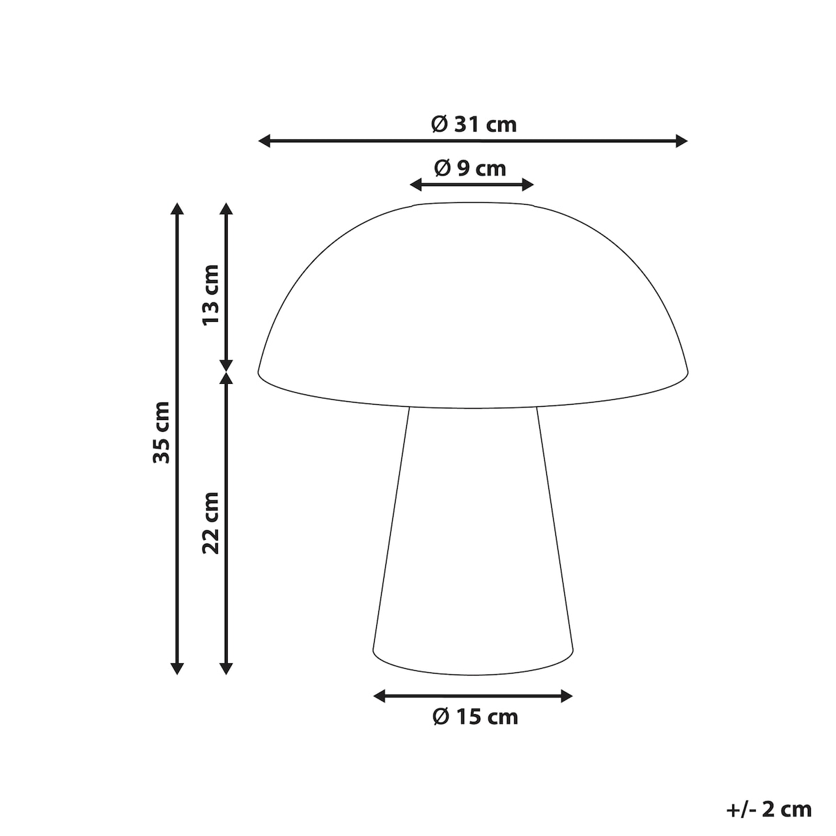 Lampa stołowa Grzybek ALERO Rattan Naturalny