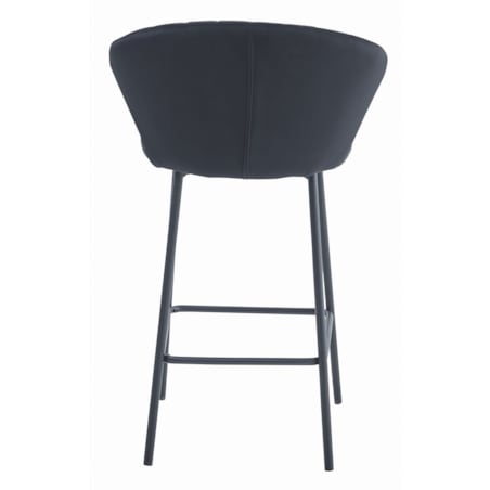 Hoker Do Jadalni Kuchni Baru Wysoki Gatta - Czarny Aksamit / Nogi Czarne X 4