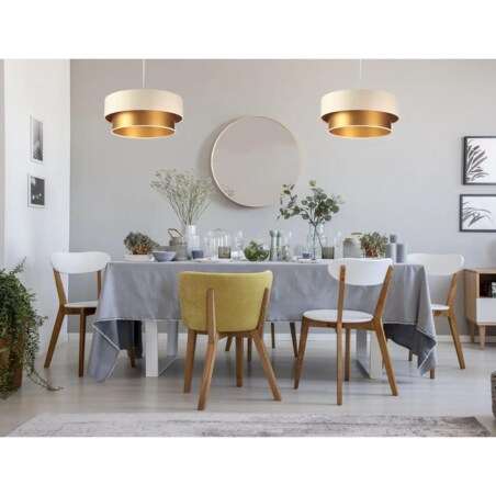 Lampa wisząca DOUBLE CREAM 60 kremowa/złota