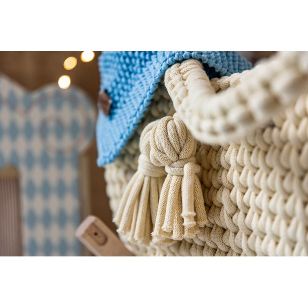 Kocyk Sensoryczny dla Noworodka - Niebieski - 70x50cm