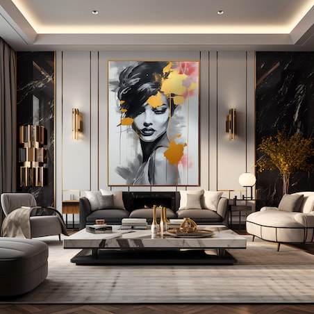 Obraz Elegancki PORTRET Kobiety Na Płótnie 80x120cm