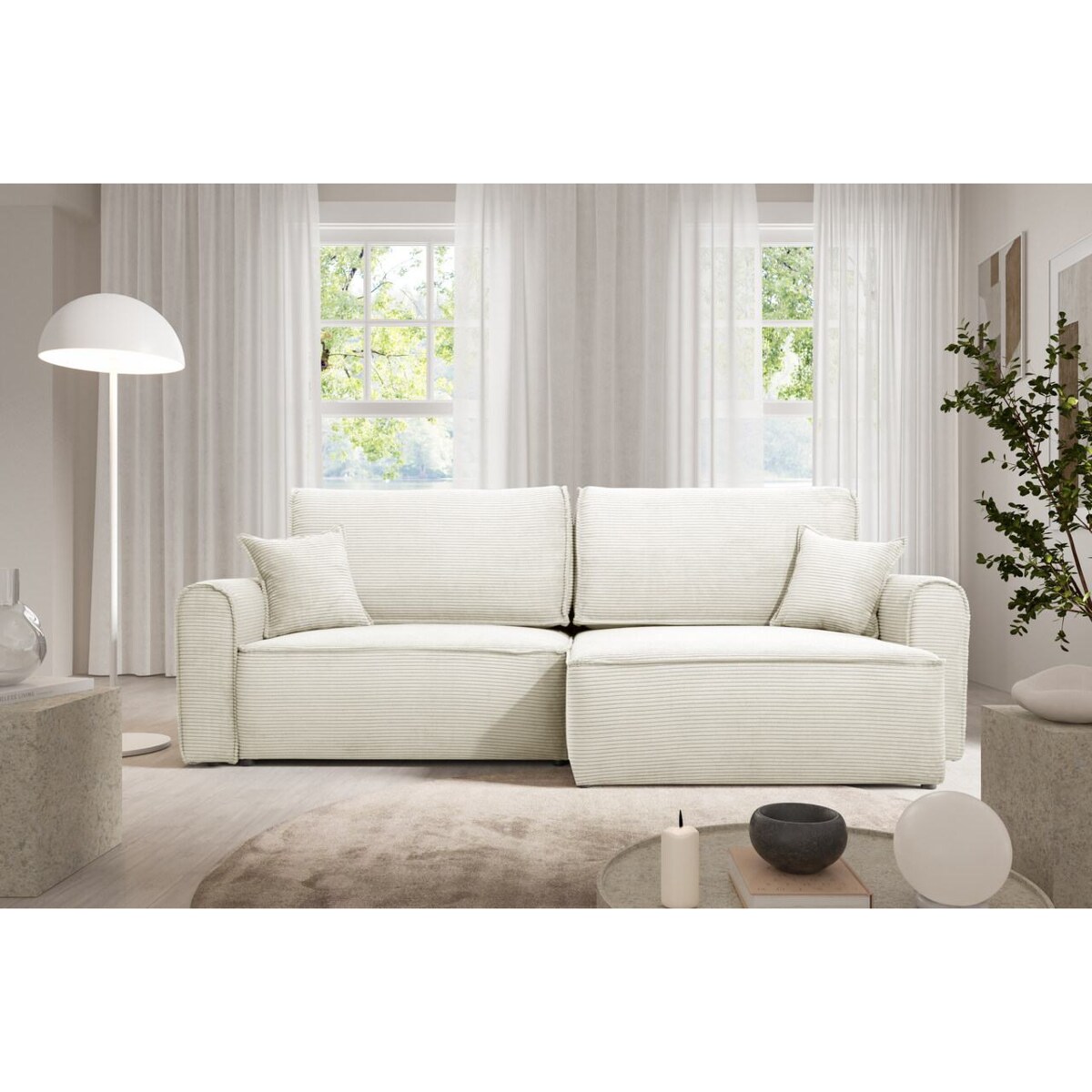 Narożnik MARTIN z funkcją spania sztruks POSO 38