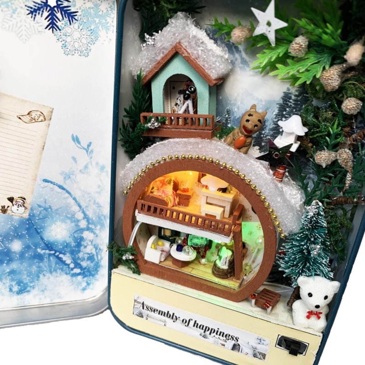 Miniaturowy domek - Zimowa zabawa