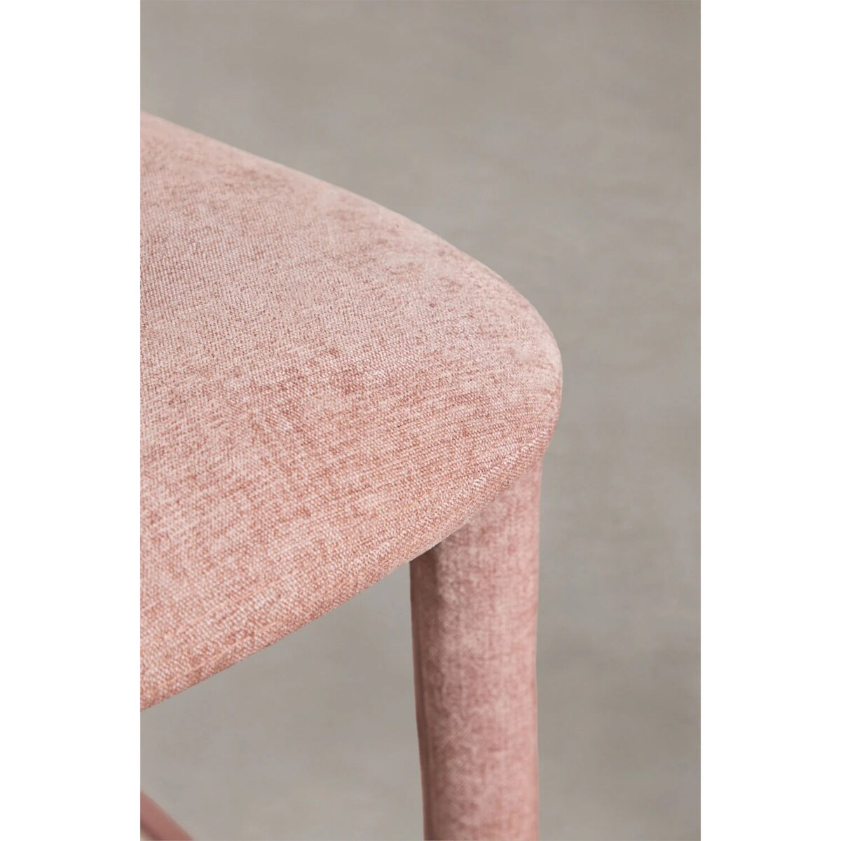 Krzesło barowe tapicerowane, różowe, Brussels ↑75 cm