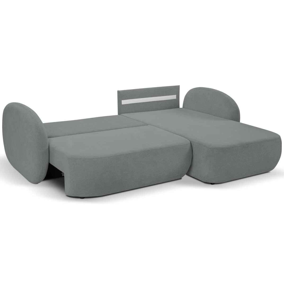 Nowoczesny narożnik rozkładany OLIVIO prawy - ciemnoszary