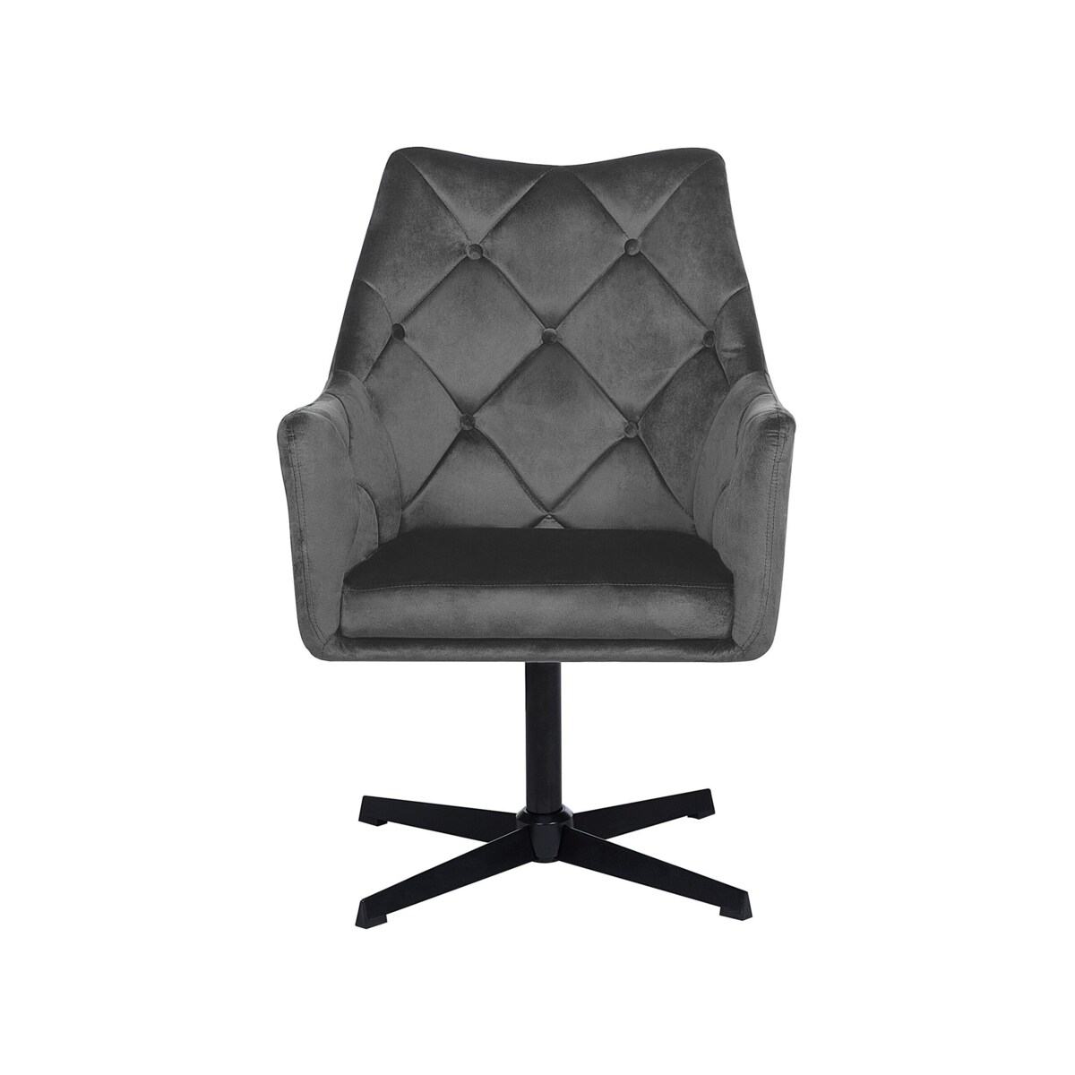 Fotel welurowy szary VAKSALA