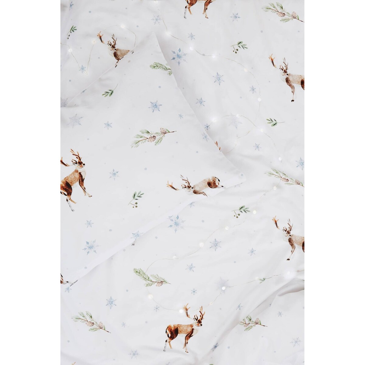 Pościel świąteczna Renifery 220/200 + 2 x 70/80 cm