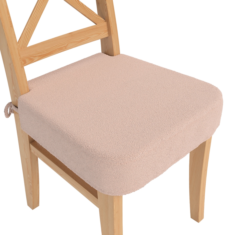 Siedzisko na krzesło Ingolf, różowa bukla, krzesło Inglof, Boucle Teddy