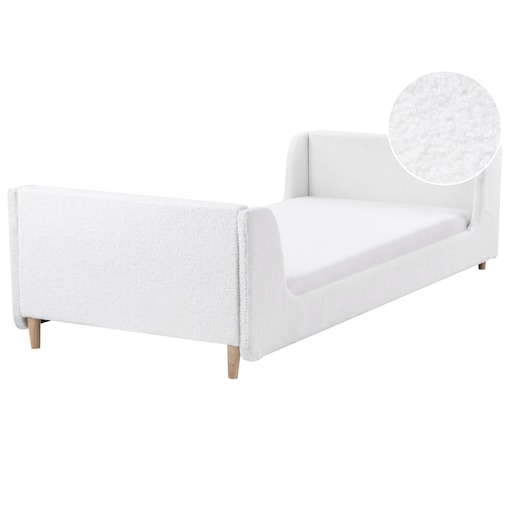 Łóżko dziecięce Boucle LAYE 90 x 200 cm Złamana biel