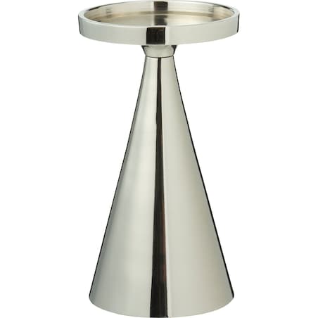 Świecznik metalowy srebrny 17x10x10 cm ZILVER