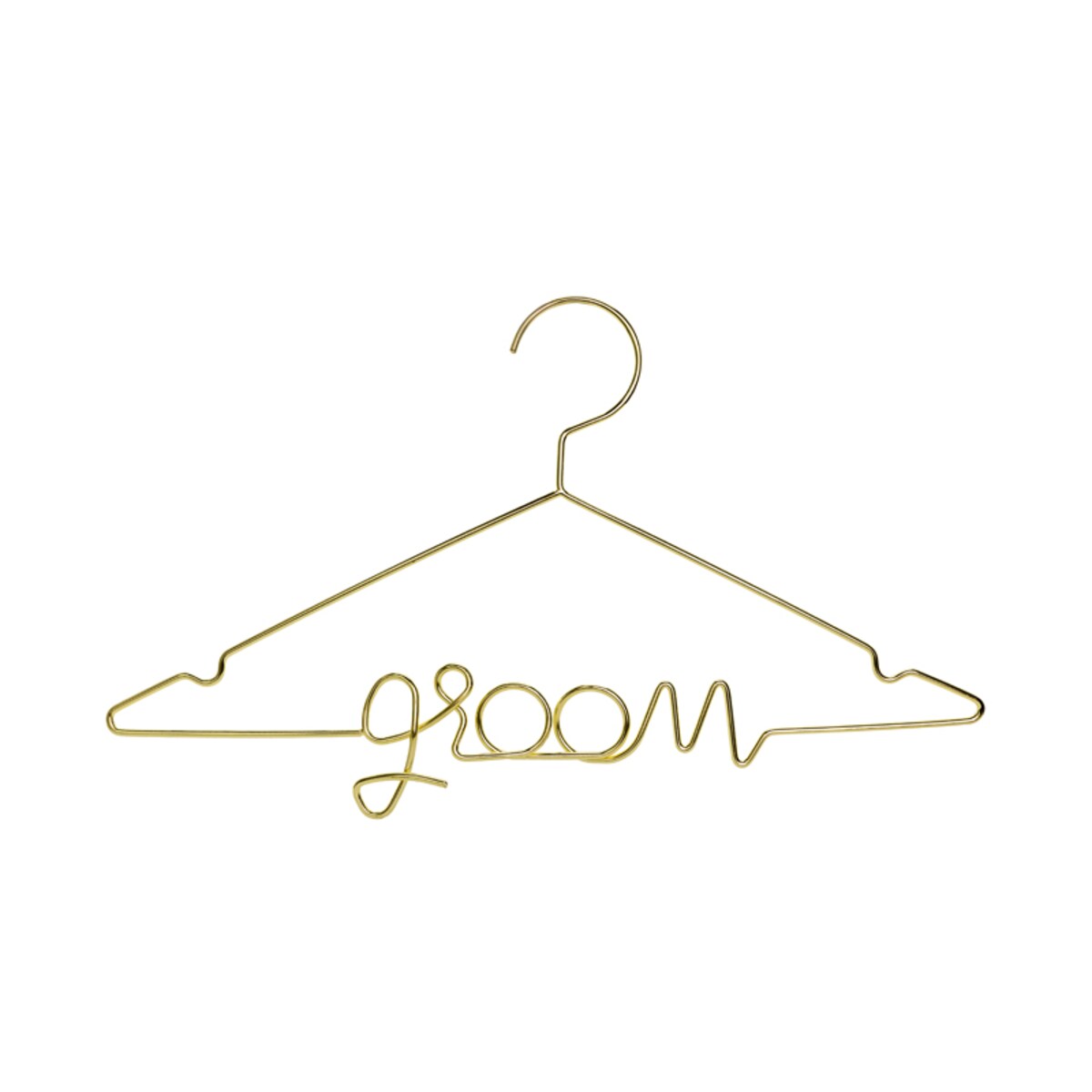 Metalowy wieszak Groom, złoty, 45x27cm