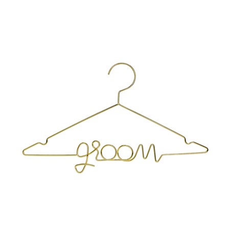 Metalowy wieszak Groom, złoty, 45x27cm