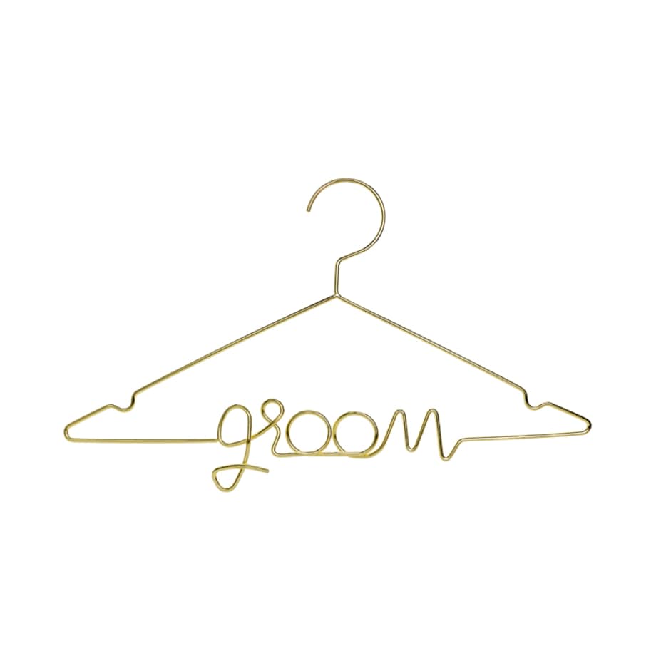 Metalowy wieszak Groom, złoty, 45x27cm