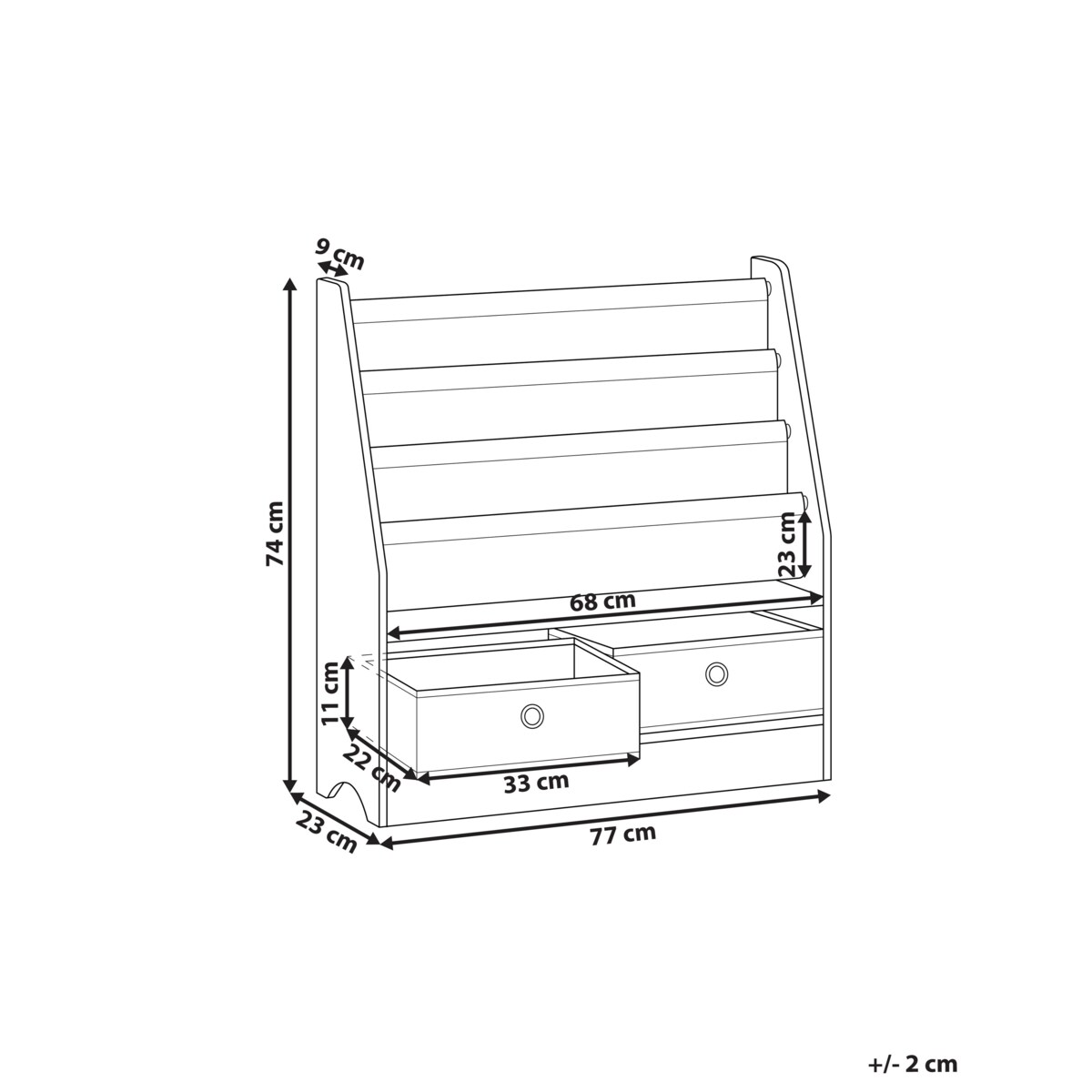 Regał 3 półki TUMBY Biały