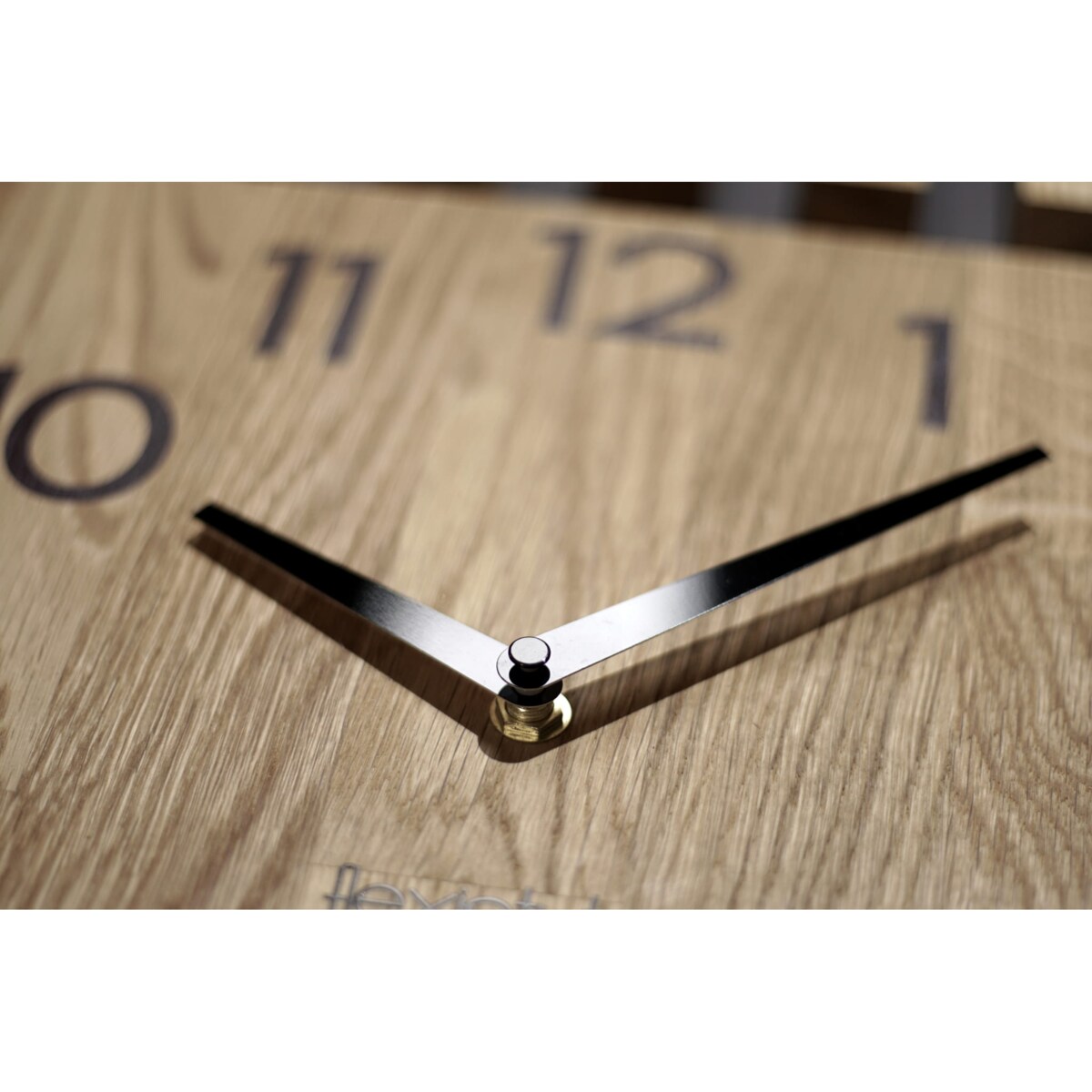 Dębowy panel Zegar w Lamelach 155x30cm