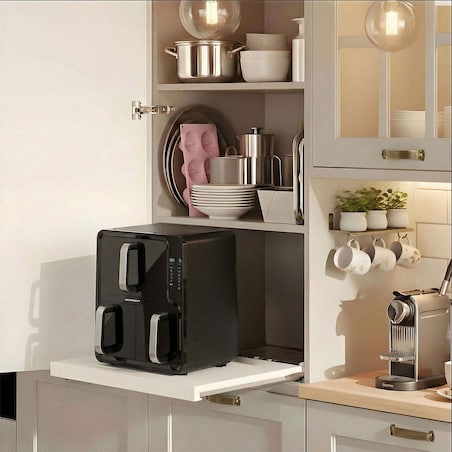 Frytkownica beztłuszczowa Berdsen BD-664 dwukomorowa pionowa 12L Air Fryer 2800W