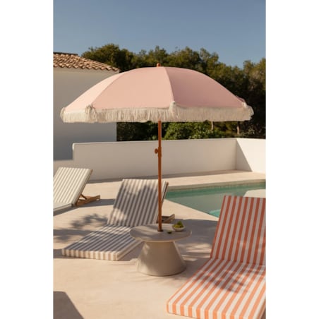 Parasol ogrodowy retro pudrowy róż Mika Ø175 cm