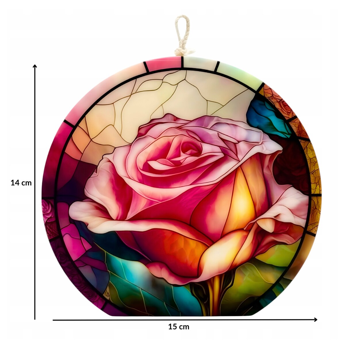 Prezent dla Kobiety na Urodziny Świeca Sojowa Róża Dekoracyjna Ozdobna