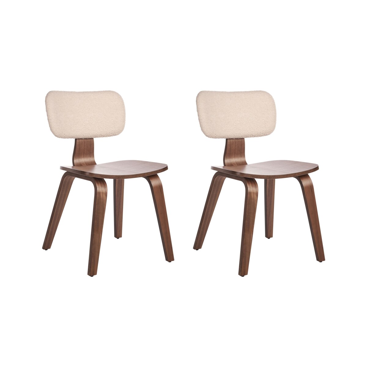 Zestaw 2 krzeseł do jadalni LUCINDA Drewno Ciemne drewno