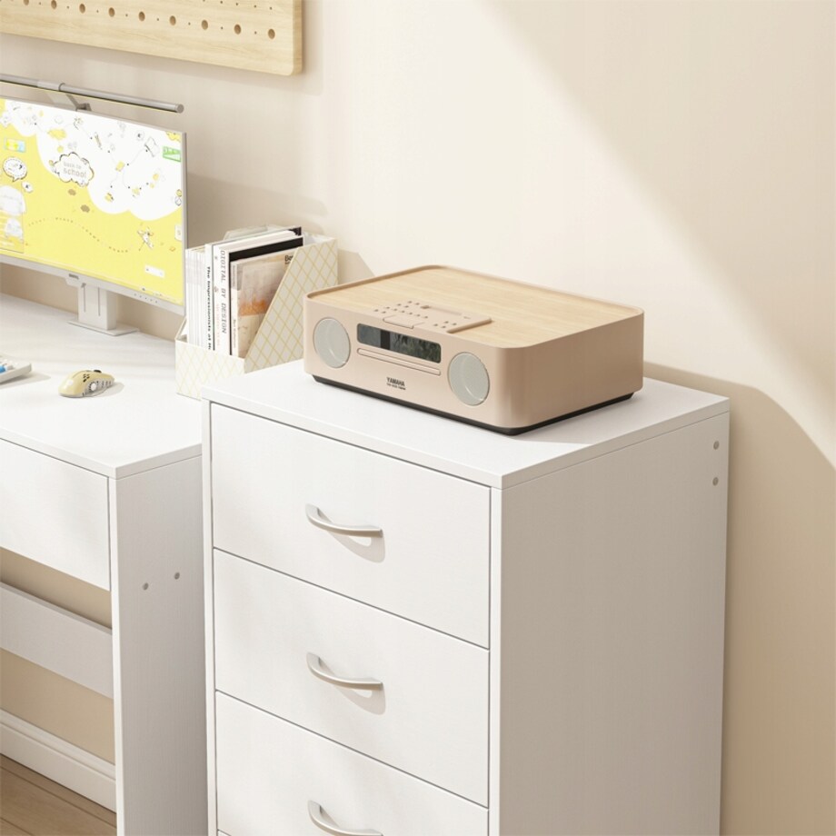 Regał z 4 szufladami loft biała komoda szafka biurowy duży 85cm