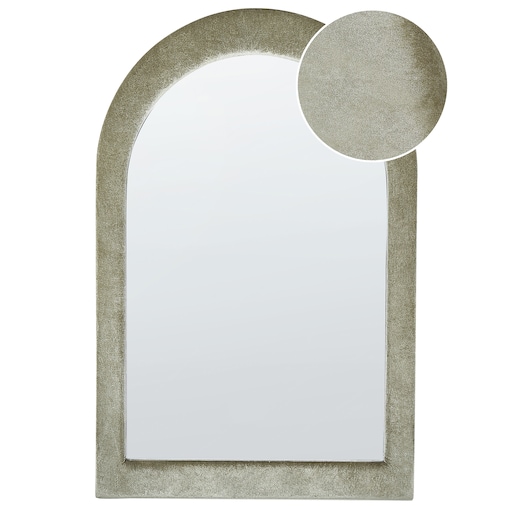Lustro ścienne HURIEL 60 cm 90 cm Welur Oliwkowy