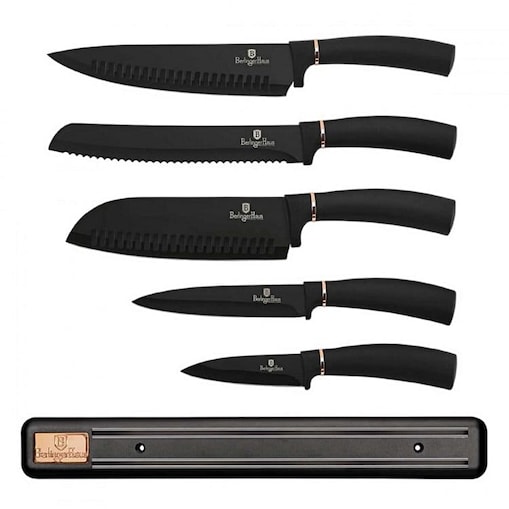Zestaw 5 noży kuchennych z listwą magnetyczną Berlinger Haus BH-2535