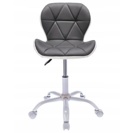 Krzesło obrotowe ekoskóra ENDO szaro-białe