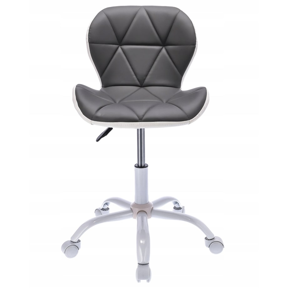 Krzesło obrotowe ekoskóra ENDO szaro-białe