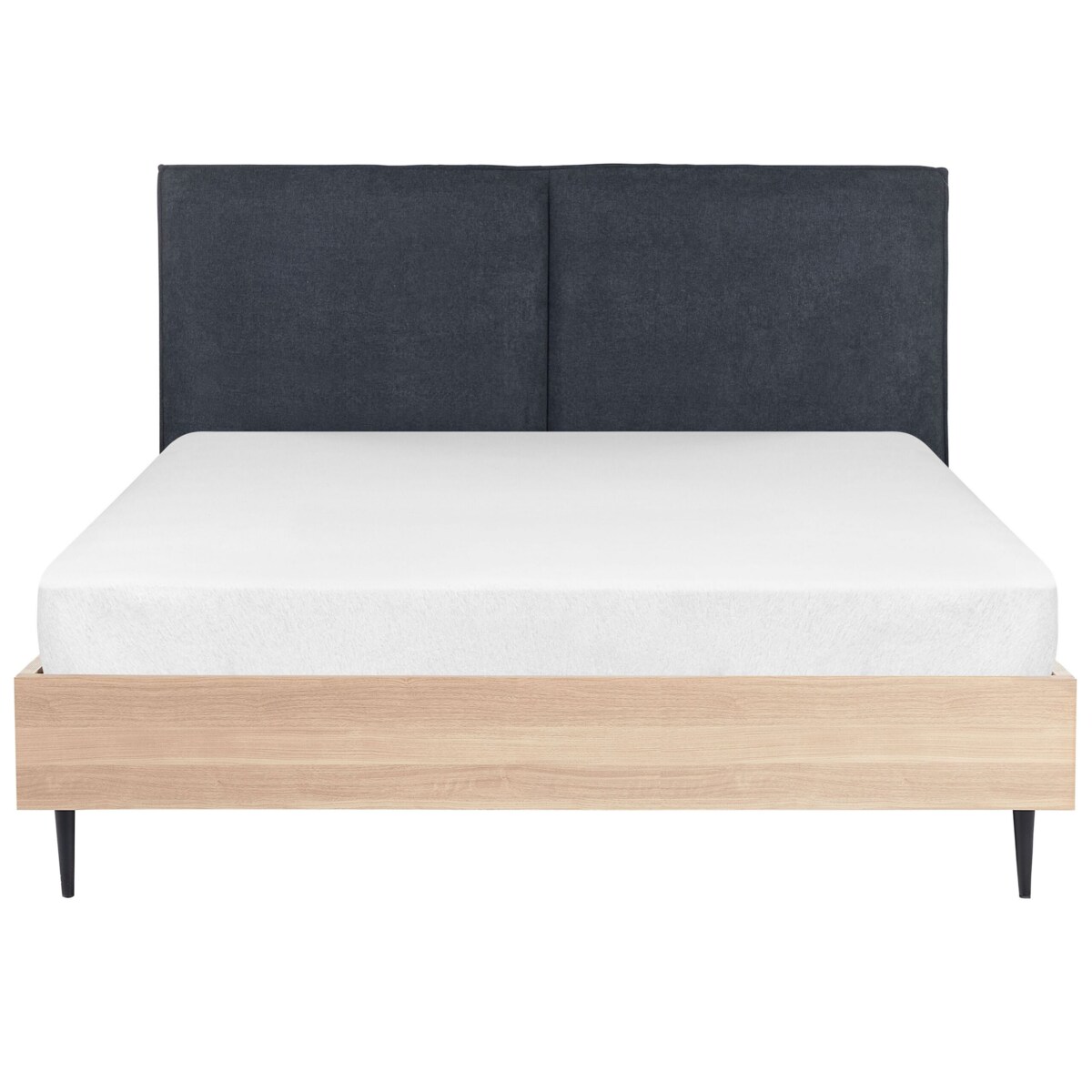 Łóżko tapicerowane 160 x 200 cm szare IZERNORE