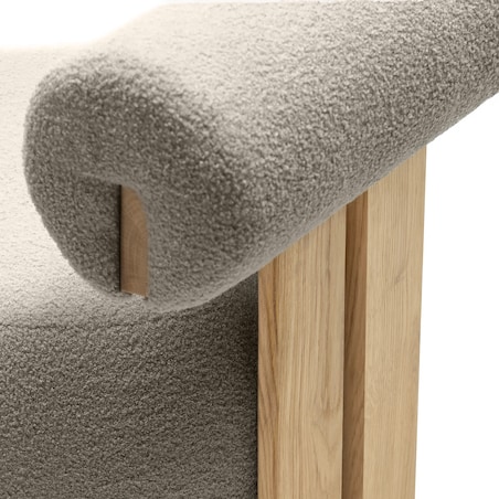 Fotel tapicerowany HANNI - IV brązowoszary 70x63x71 cm