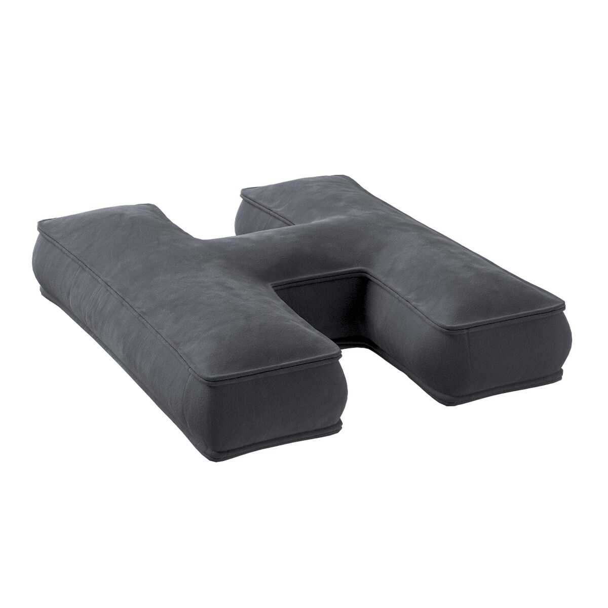 Poduszka literka H, grafitowy szary, 35x40cm, Posh Velvet