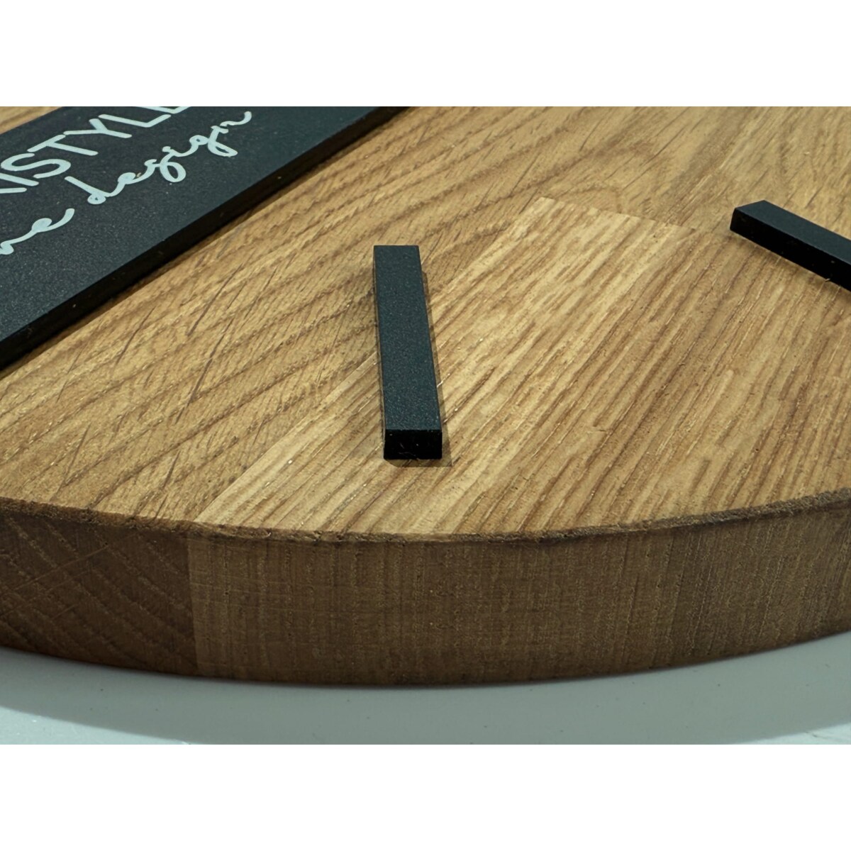 Drewniany zegar na ścianę Dąb Klasyk 30cm czarny